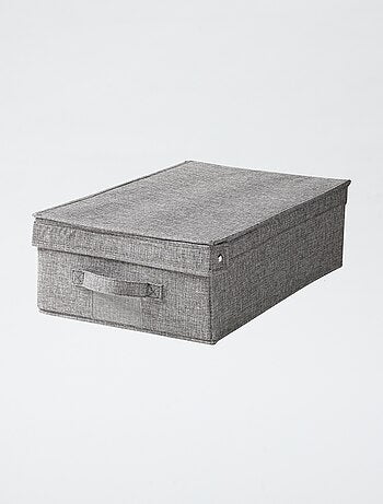 Caja de almacenamiento de lino con tapa