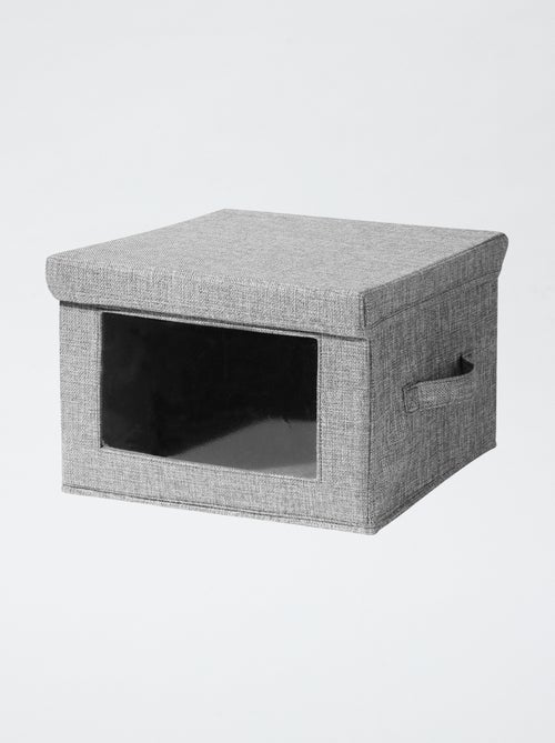 Caja de almacenamiento de lino con ventana transparente - Kiabi