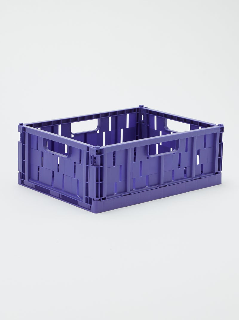 Caja de almacenamiento de plástico (34 x 25 cm) AZUL - Kiabi
