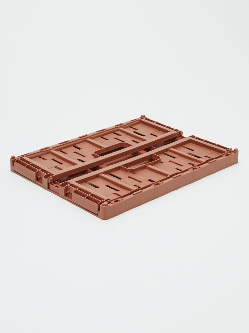 Caja de almacenamiento de plástico (34 x 25 cm) MARRON - Kiabi