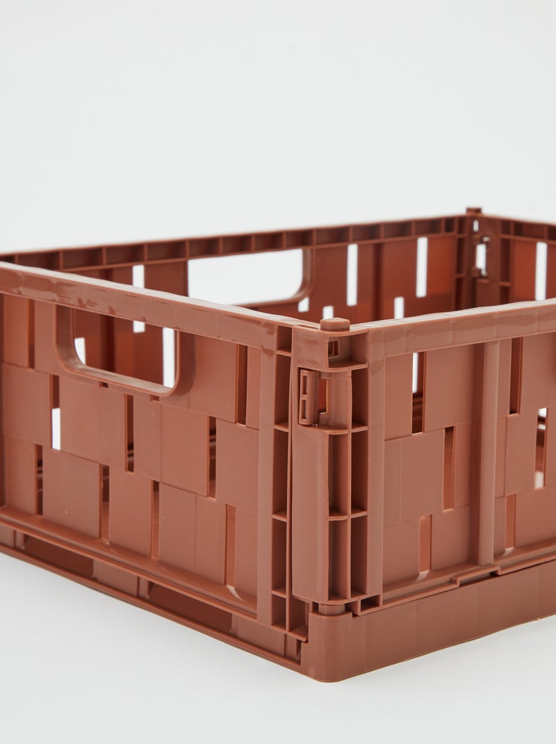 Caja de almacenamiento de plástico (34 x 25 cm) MARRON - Kiabi