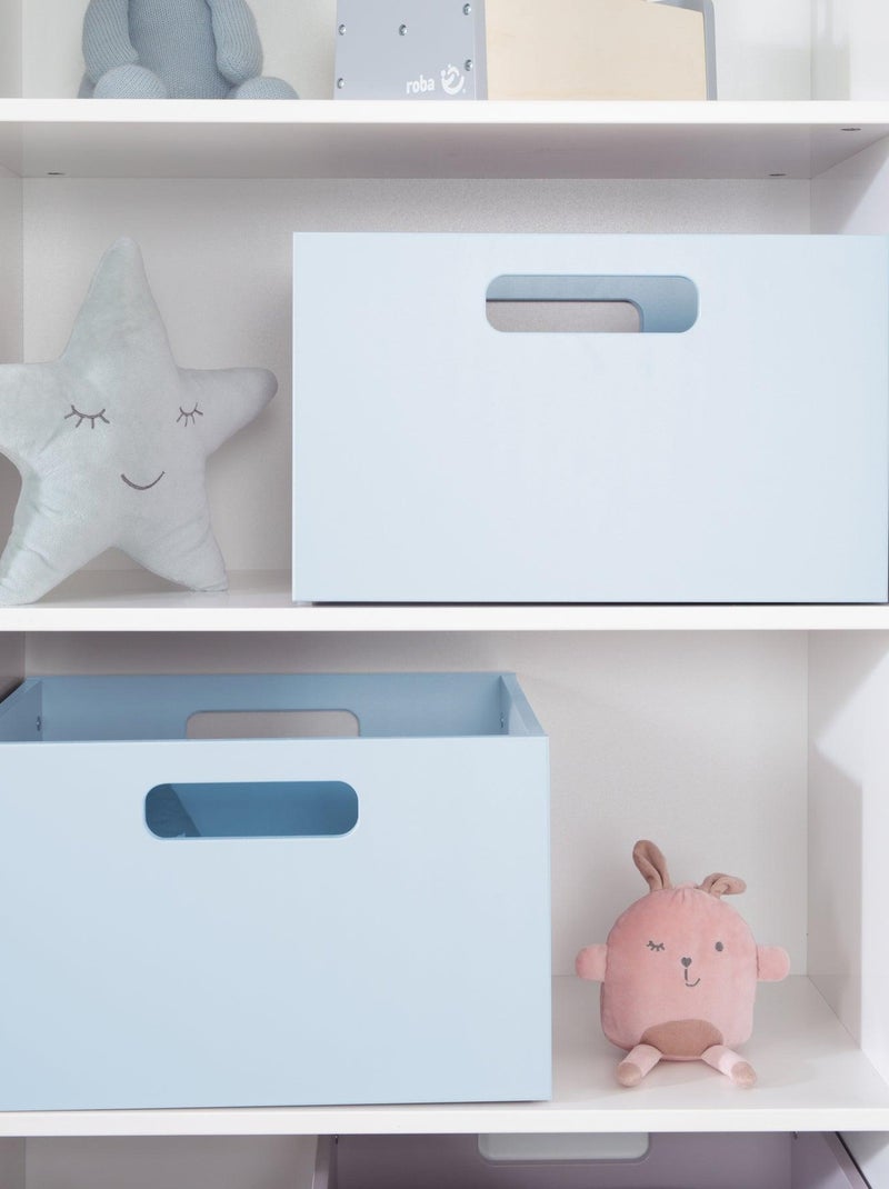 Caja de almacenamiento en madera para juguetes 'ROBA' Azul claro - Kiabi