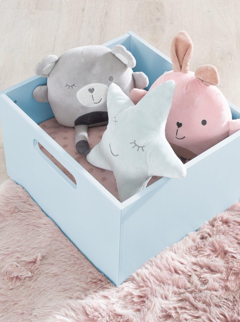 Caja de almacenamiento en madera para juguetes 'ROBA' Azul claro - Kiabi