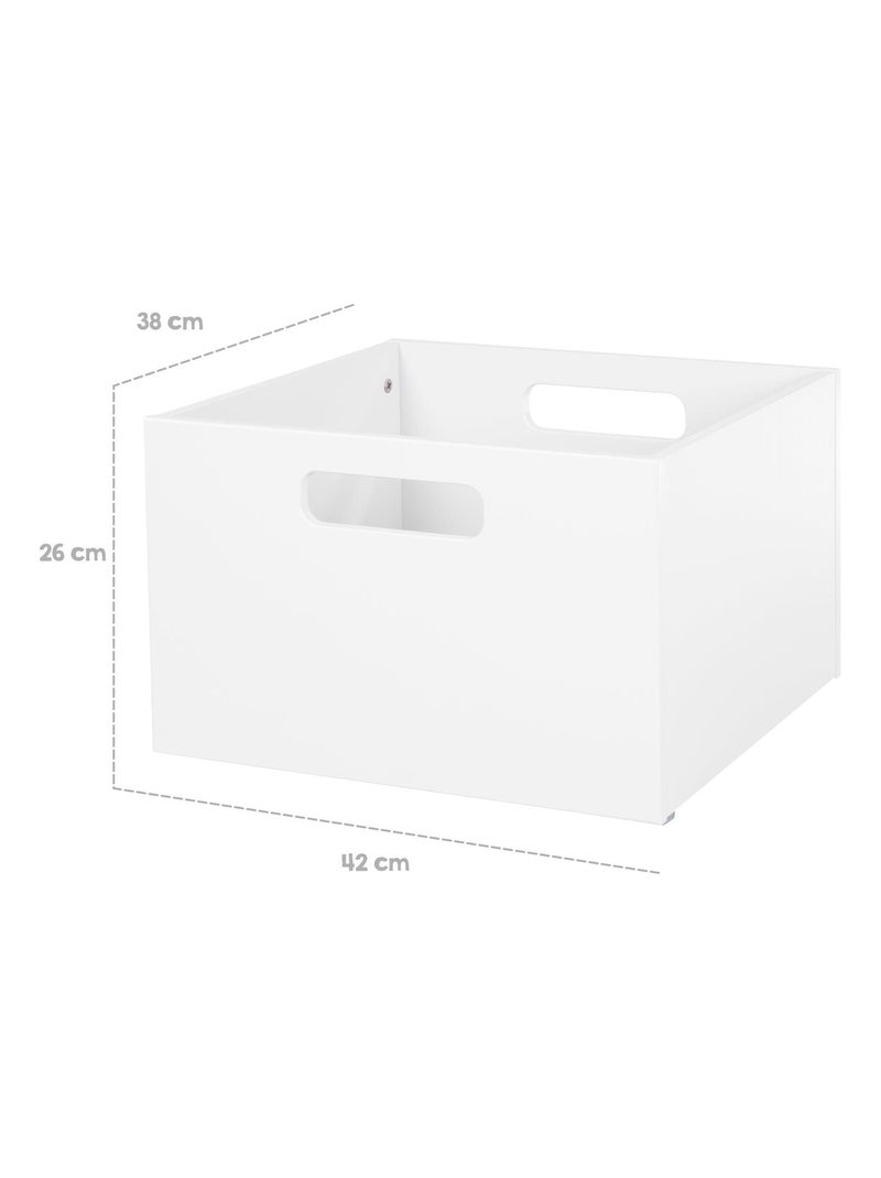 Caja de almacenamiento en madera para juguetes 'ROBA' Blanco - Kiabi