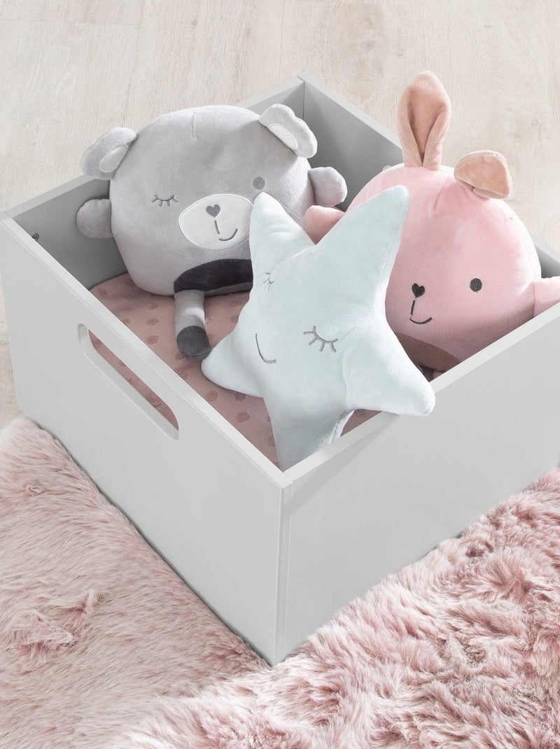 Caja de almacenamiento en madera para juguetes 'ROBA' Gris - Kiabi