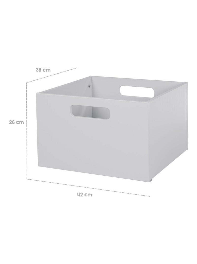 Caja de almacenamiento en madera para juguetes 'ROBA' Gris - Kiabi