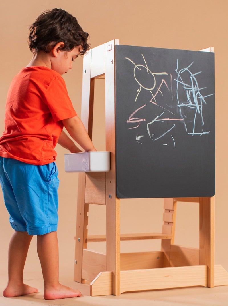 Caja de almacenamiento para torre de aprendizaje felix | tissi Gris - Kiabi