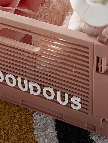 Caja de almacenamiento personalizable con letras intercambiables