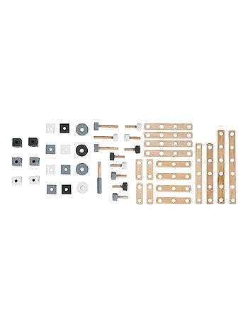 Caja de herramientas en madera para niños - 46 piezas - caja de bricolaje 'Roba'