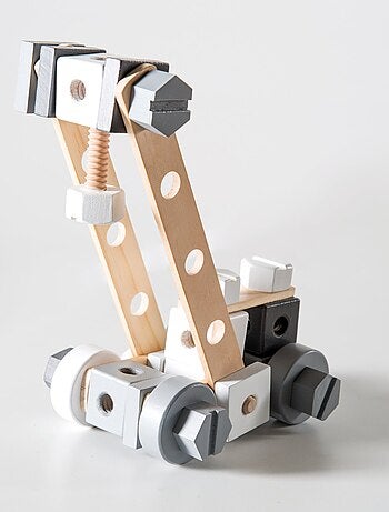 Caja de herramientas en madera para niños - 46 piezas - caja de bricolaje 'Roba'