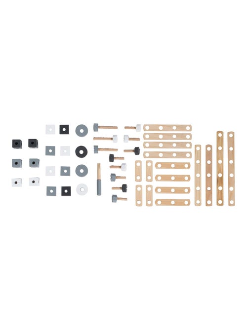 Caja de herramientas en madera para niños - 46 piezas - caja de bricolaje 'Roba' - Kiabi