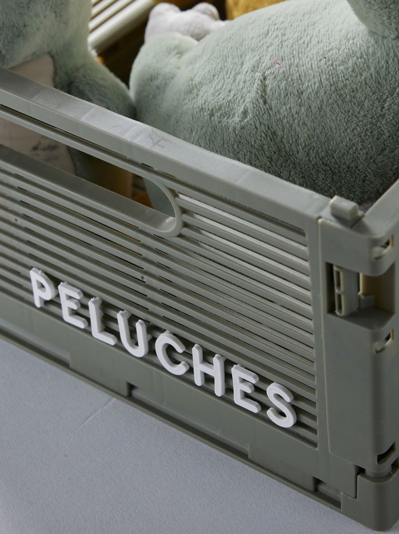 Caja de plástico con letras verde - Kiabi