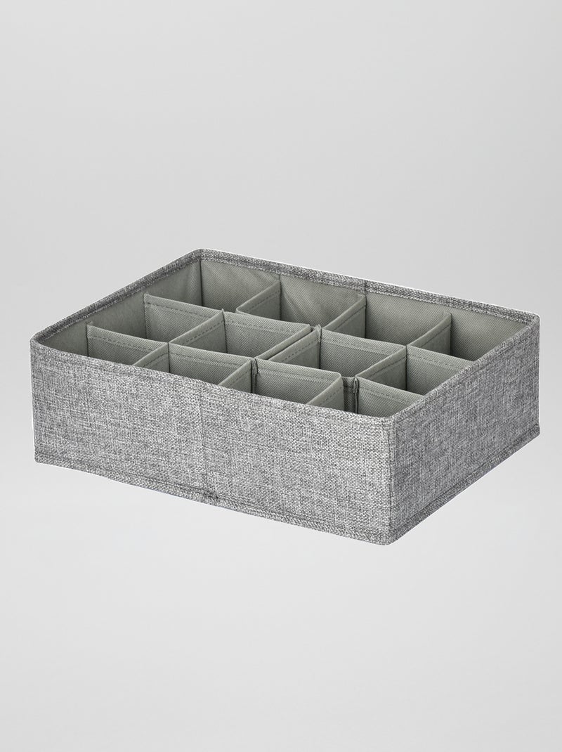 Caja de tela con compartimentos GRIS - Kiabi
