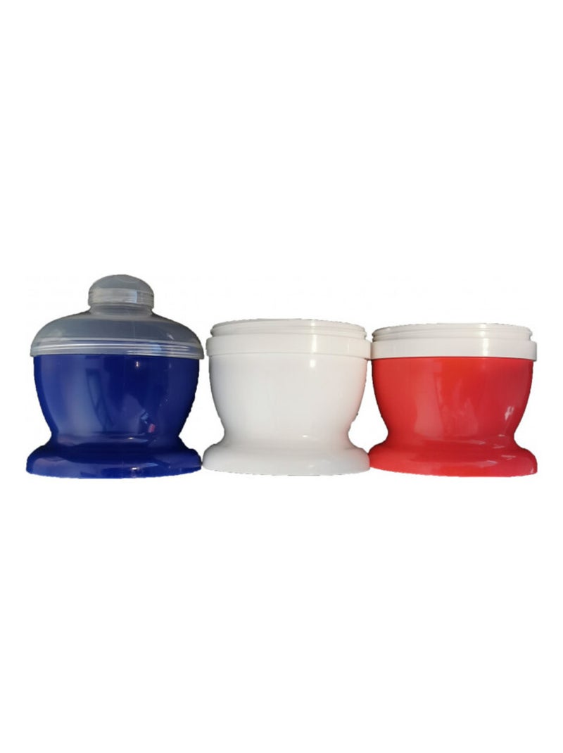 Caja de transporte de leche Thermobaby con 3 compartimentos apilables, 3x100 ml Blanco Rojo Azul - Kiabi