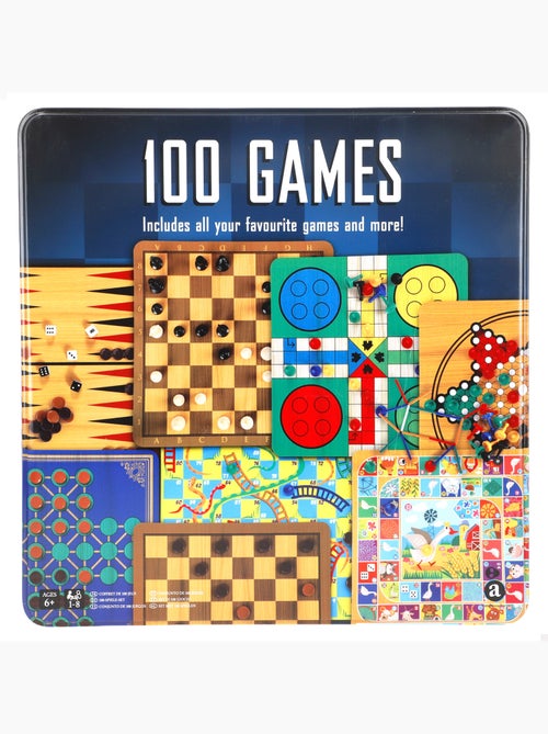 Caja metálica 100 juegos de mesa + 6 años cb games - Kiabi