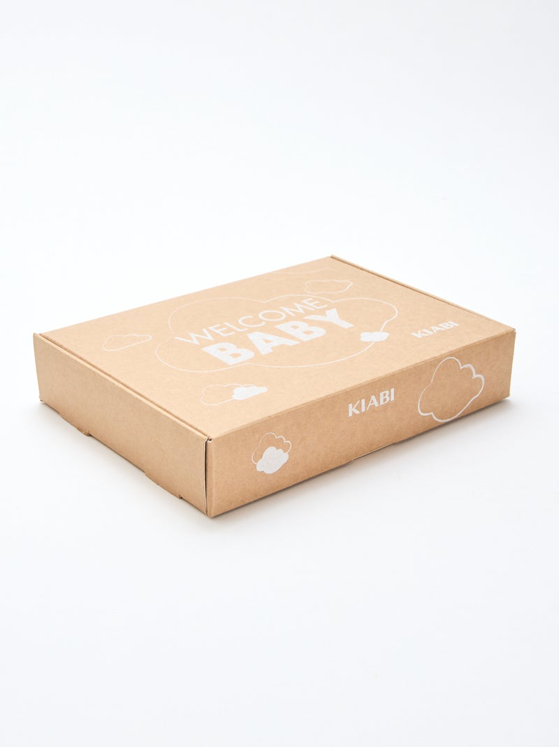 CAJA REGALO chaleco + pantalón + calcetines + gorro + babero Blanco - Kiabi
