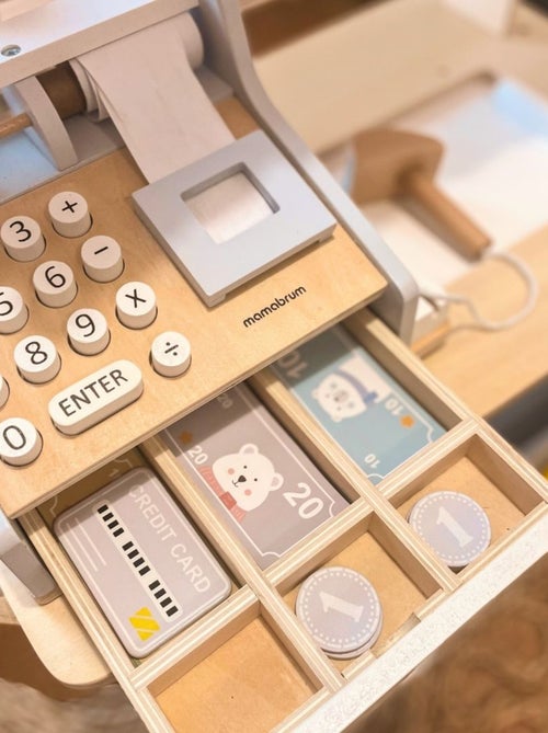 Caja registradora madera con escáner y accesorios Mamabrum - Kiabi