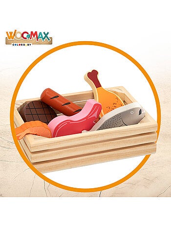 Cajas con alimentos de madera WOOMAX