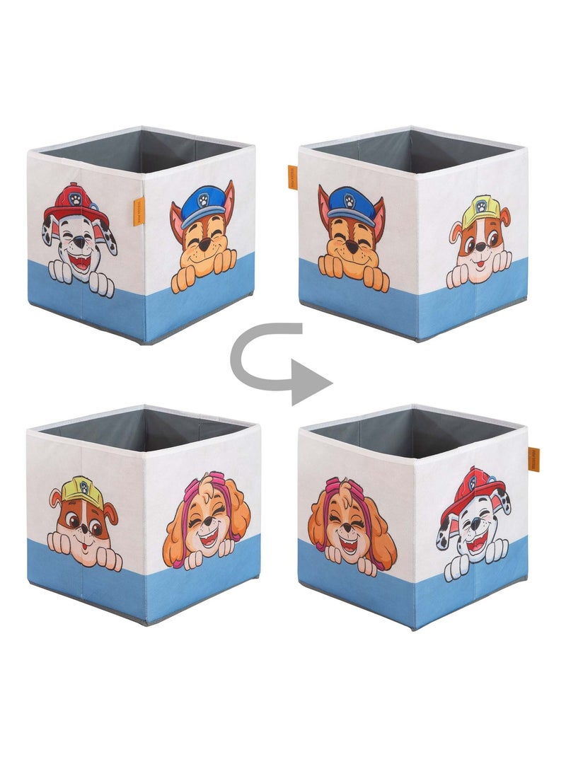 Cajas de almacenamiento de tela para habitación infantil - 2 piezas - 'Roba Paw Patrol' Azul Multicolor Blanco - Kiabi