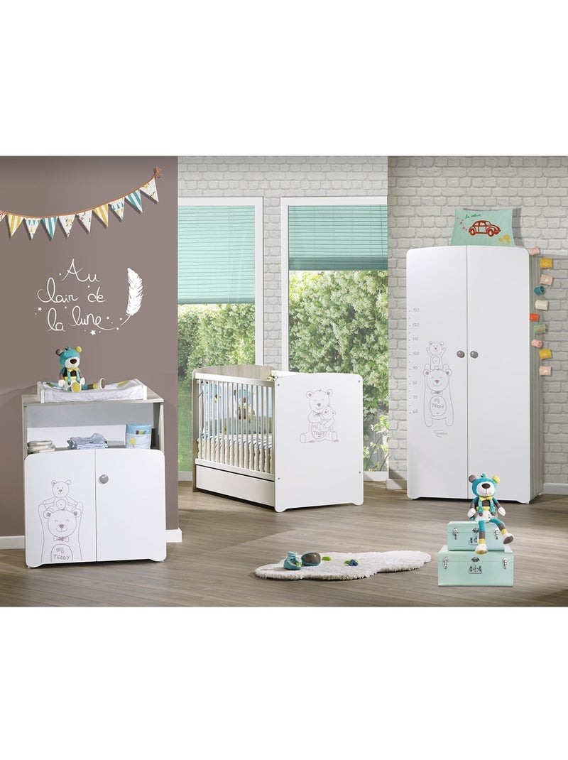 Cajón de madera para cuna 120x60, - BABYPRICE Blanco - Kiabi