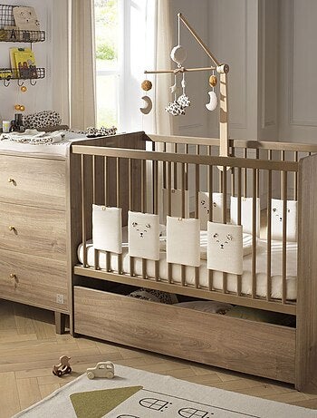 Cajón para cuna combinada convertible, roble decoración madera - SAUTHON