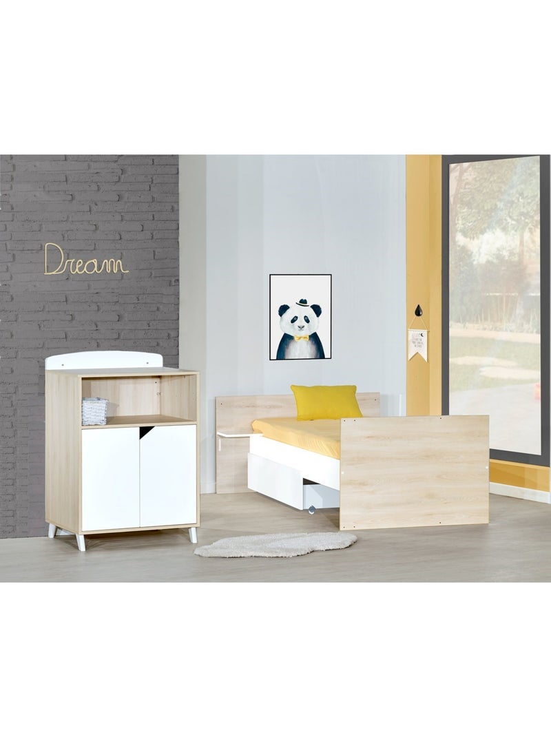 Cajón para cuna de madera - BABYPRICE Blanco - Kiabi