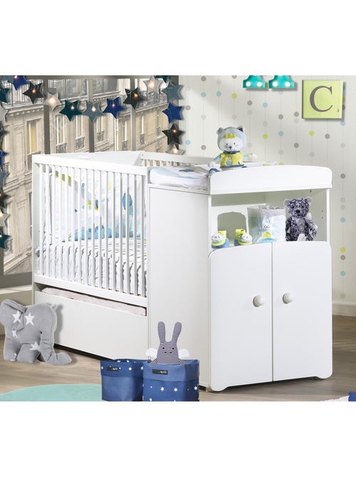 Cajón para cuna de madera blanca - babyprice - Kiabi