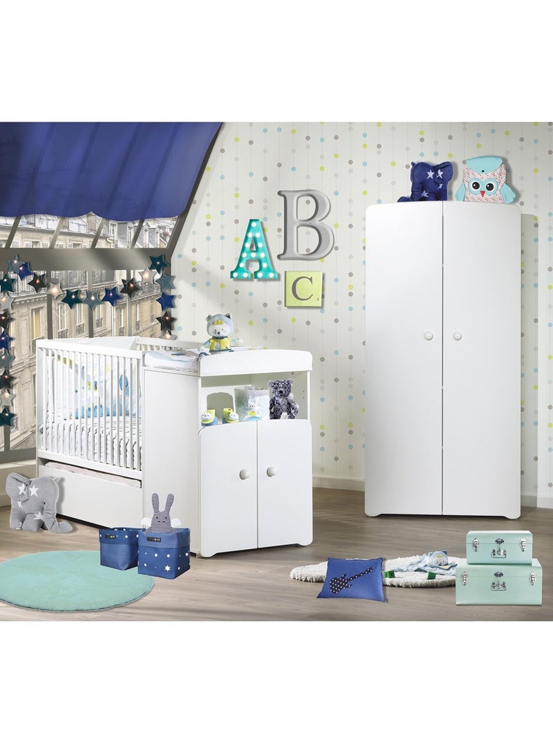 Cajón para cuna de madera blanca - babyprice Blanco - Kiabi