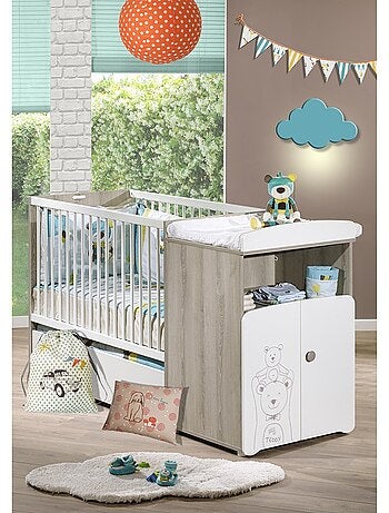 Cajón para cuna de madera blanca - BABYPRICE