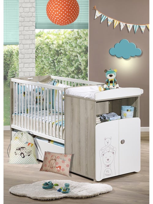 Cajón para cuna de madera blanca - BABYPRICE - Kiabi