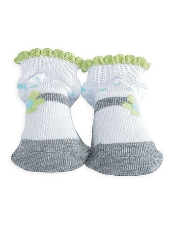 Calcetín de bebé - pequeñas flores