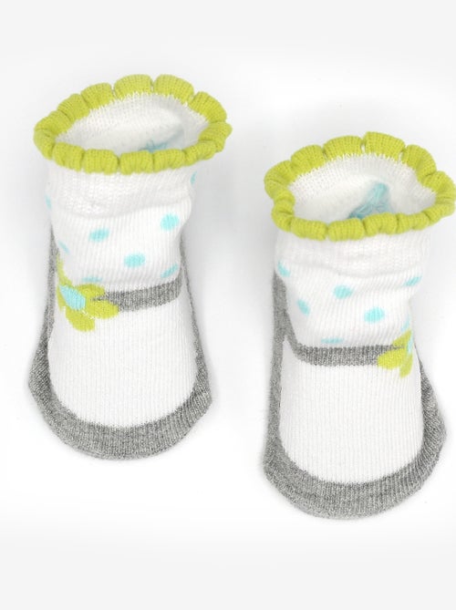Calcetín de bebé - pequeñas flores - Kiabi