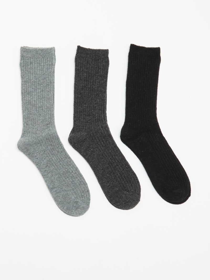 Calcetines altos Gris - Kiabi