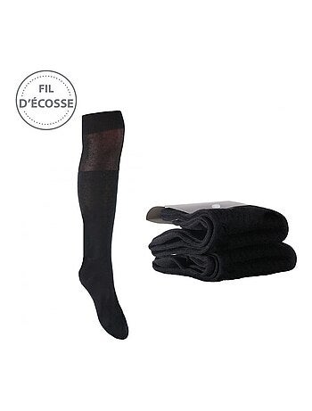 Calcetines Altos Hombre Pack de 2 Hilo de Escocia