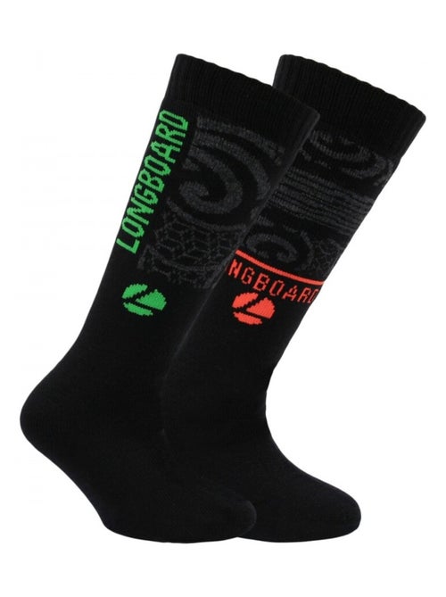 Calcetines altos Longboard niño pack de 2 - Kiabi