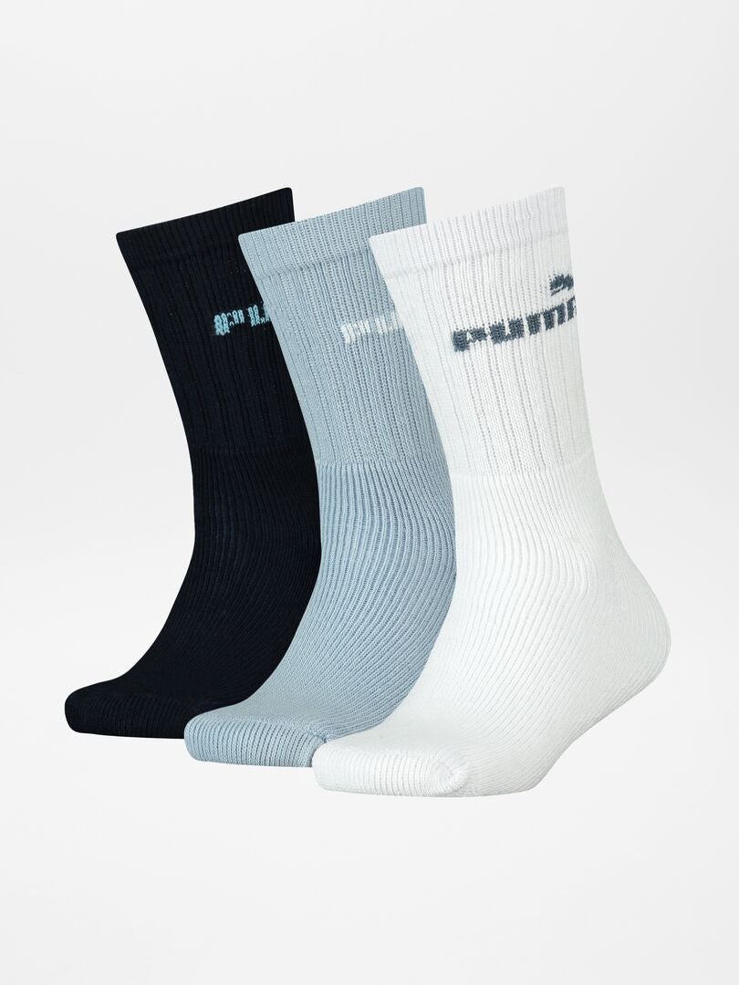 Calcetines altos 'Puma' - Pack de 3 AZUL - Kiabi