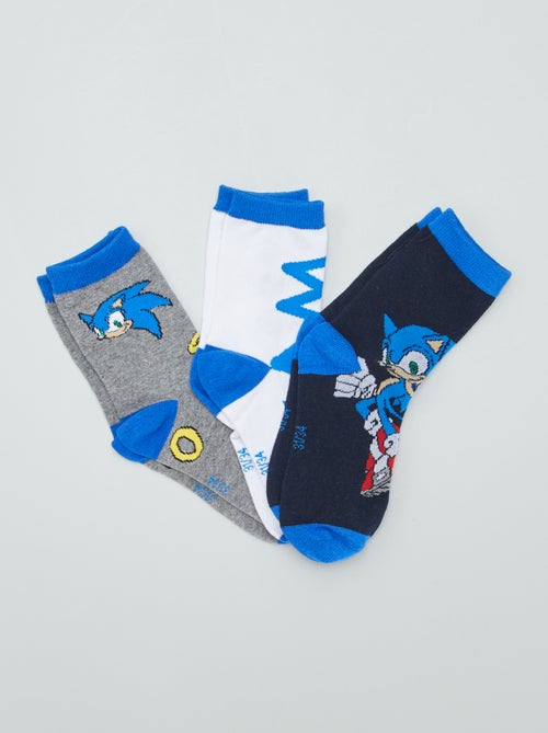 Calcetines altos 'Sonic' - Pack de 3 - Kiabi