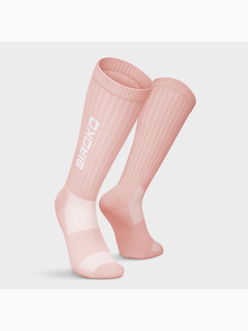 Calcetines altos tenis tenis hombre y mujer tripoints Rosa - Kiabi