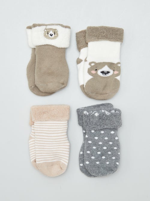 Calcetines antideslizantes - pack de 4 - Kiabi
