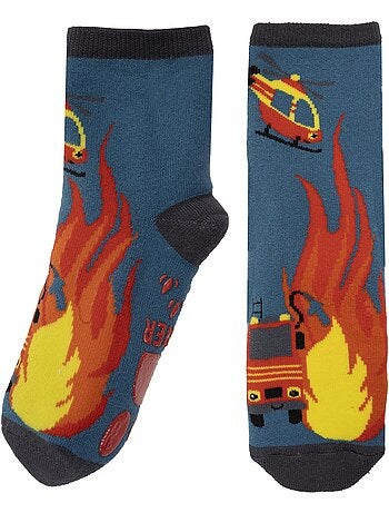 Calcetines antideslizantes bombero - algodón garçon