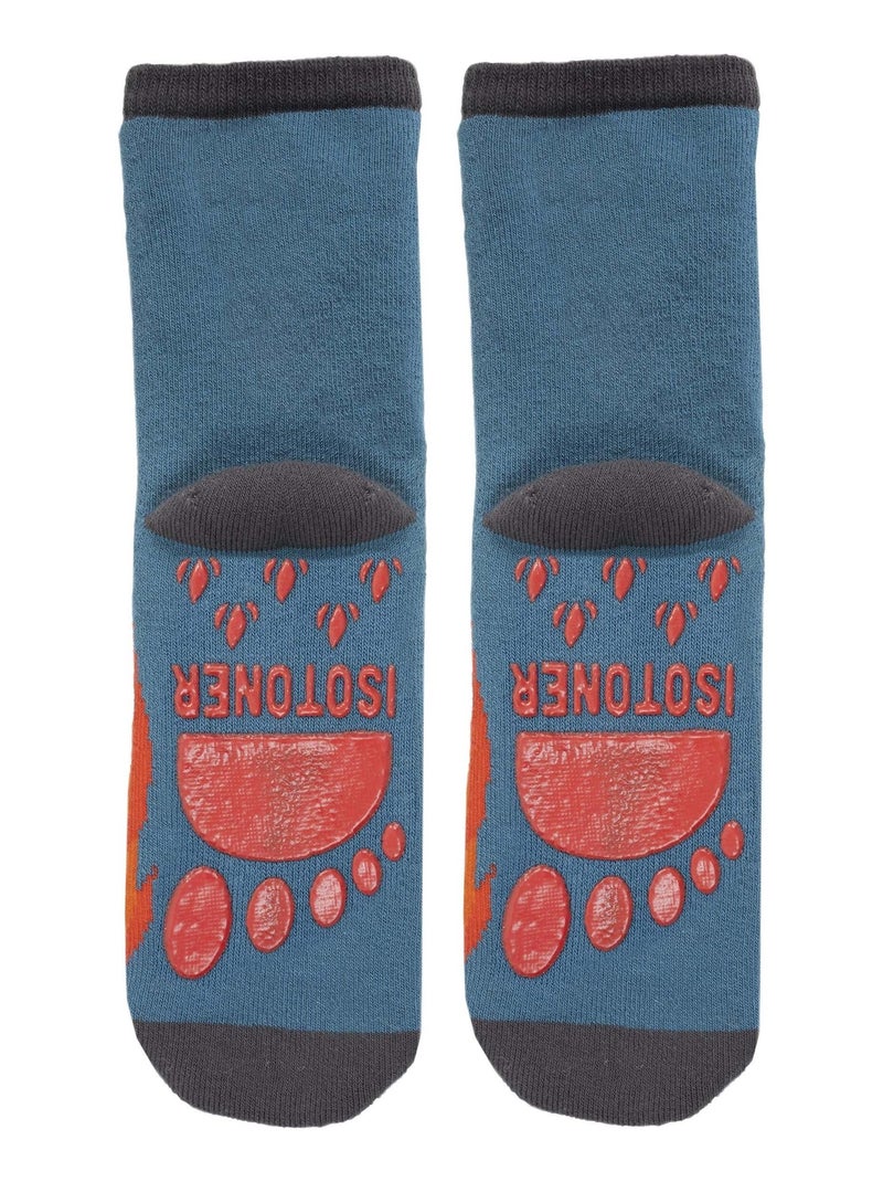 Calcetines antideslizantes Bombero - Algodón garçon Isotoner Azul petróleo - Kiabi