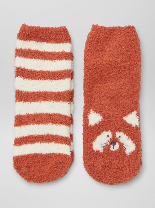 Calcetines antideslizantes cálidos 'animal' - Kiabi