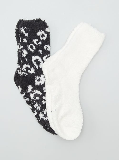 Calcetines antideslizantes con pelo - pack de 2 - Kiabi