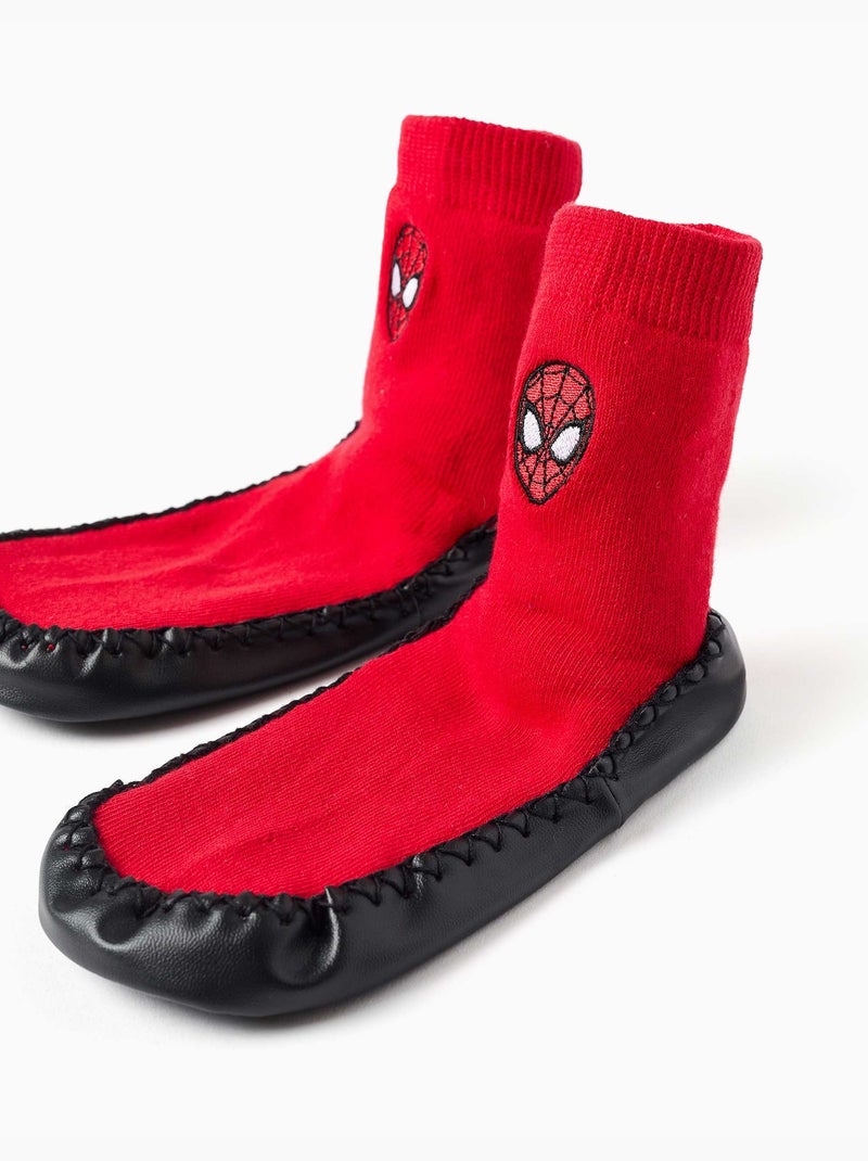 Calcetines antideslizantes con suela antideslizante y Spider-Man Rojo - Kiabi