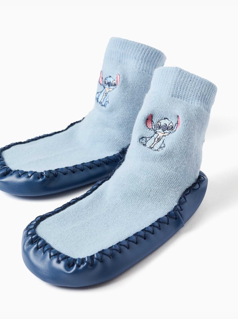 Calcetines antideslizantes con suela antideslizante y Stitch Azul claro - Kiabi