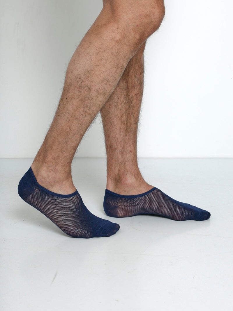 Calcetines antideslizantes invisibles - AFIBEL Azul - Kiabi