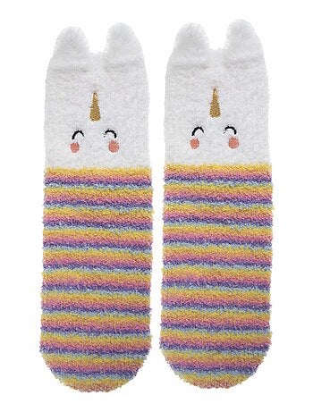 Calcetines antideslizantes Licorne muticolor en maille fille Isotoner