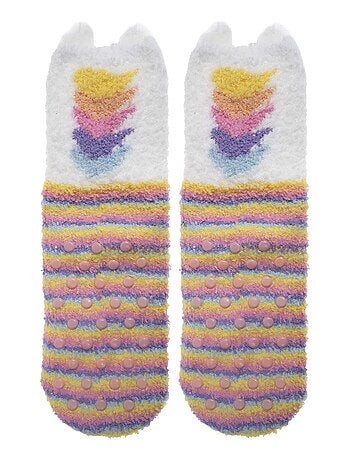 Calcetines antideslizantes Licorne muticolor en maille fille Isotoner