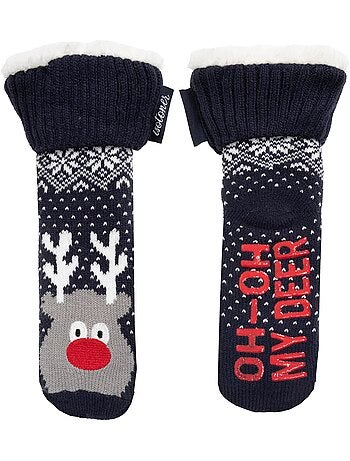 Calcetines antideslizantes Maille Noël - Picots antidérapants garçon Isotoner