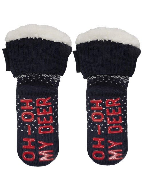 Calcetines antideslizantes Malla Noël - Puntos antideslizantes garçon Isotoner - Kiabi